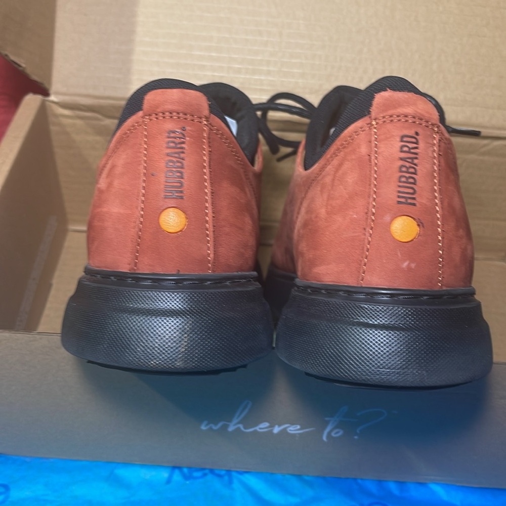 Flight Low-Top Samuel Hubbard Leather Sneaker (Rust Nubuck) Men’s 9 M Inner Sock - Picture 6 of 8